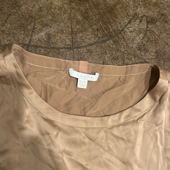 Lunya 100% Silk Tee Set in tan Oversized Luxury Sleepwear XS/S. - Picture 2 of 2